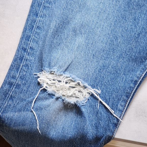 Levi's sz. 31 wedgie jeans distressed busted knee free people 22861-0059 FP - Picture 16 of 17